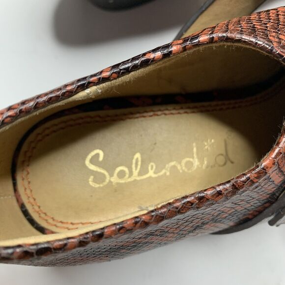 Splendid Carla Brown Snake Print Buckle Bootie Women’s Size 7.5 - Picture 5 of 9